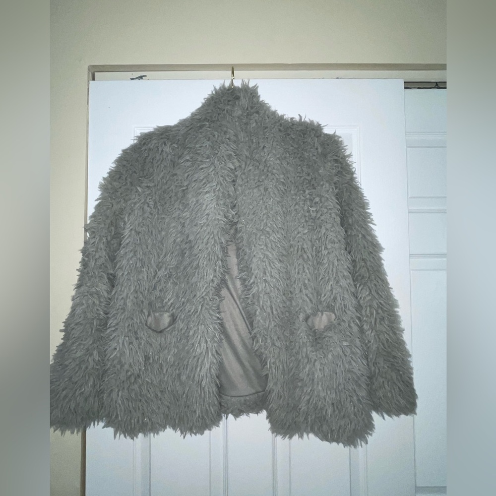 Formal gray fur jacket